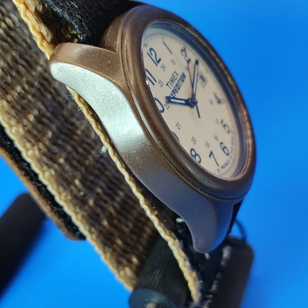 Vintage 2007 Timex Expedition Indiglo Date 30mm Mens Quartz Field Watch Restore